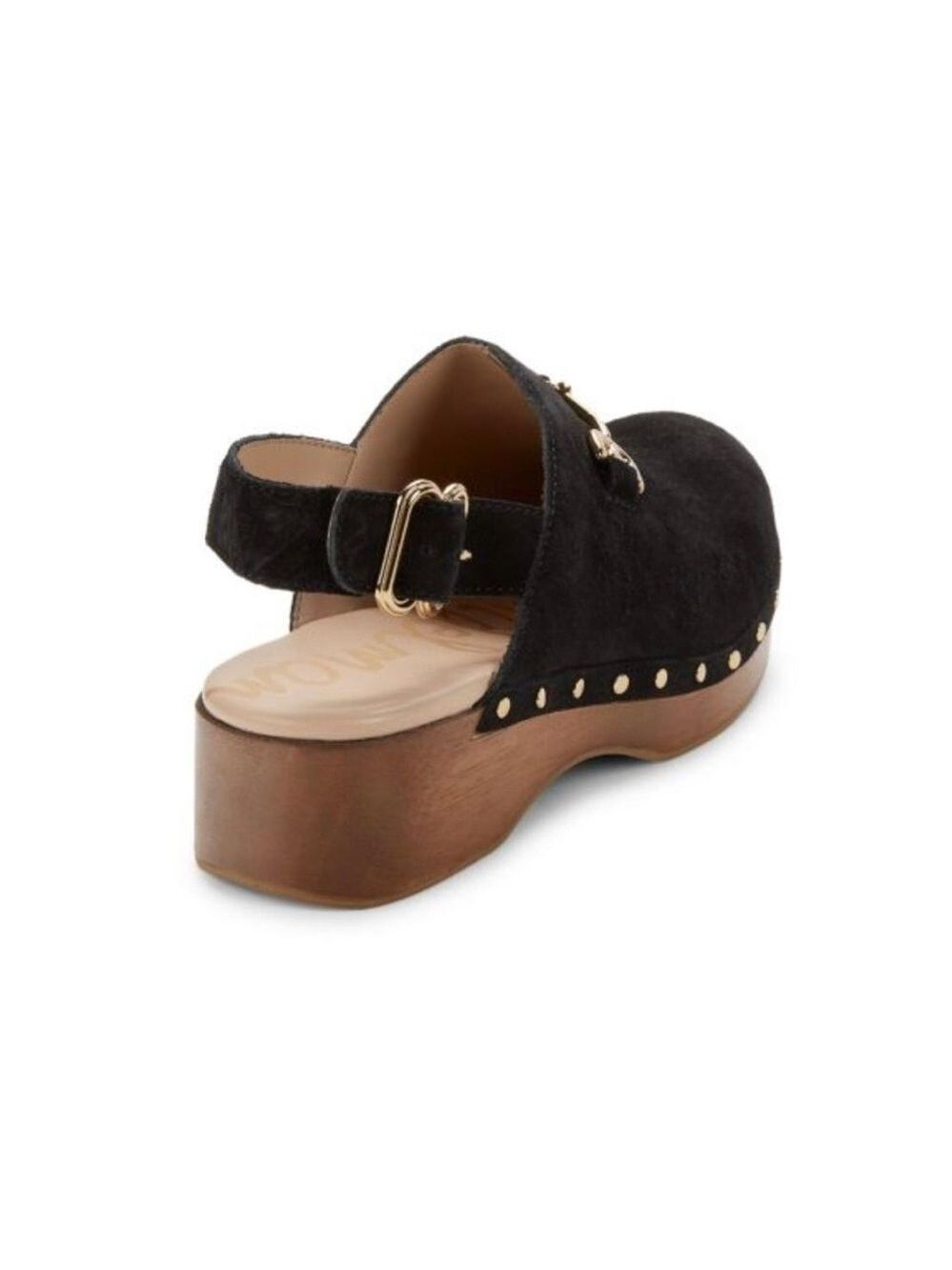 Sam Edelman Hilda Suede Studded Bit Buckle Platform Clogs - NWT - Picture 4 of 12